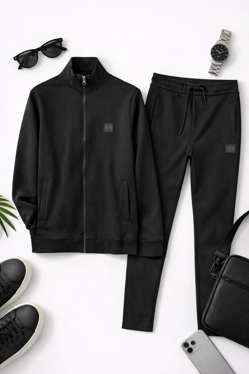 Trening A|X Armani Exchange pentru bărbați – set sport casual, negru